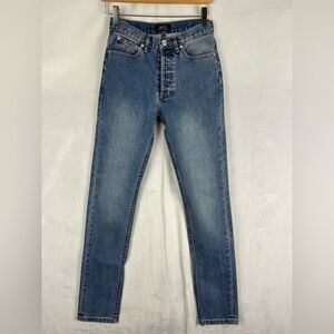 A.P.C. Petite New Standard‎ 9" Mid Rise Skinny Jeans Women's size 24 Blue